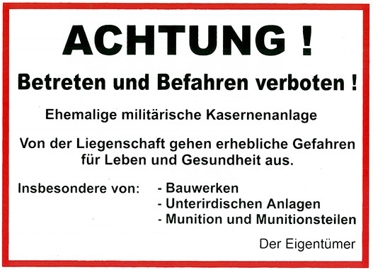 Verkehrssicherung Brandenburg - Betreten und Befahren verboten